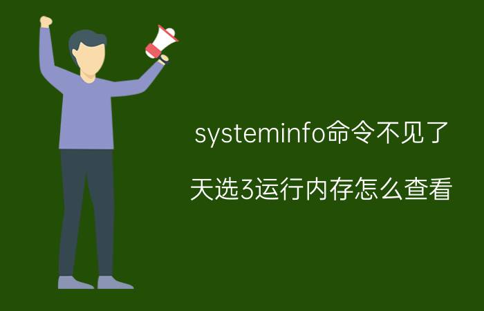 systeminfo命令不见了 天选3运行内存怎么查看？